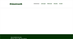 Desktop Screenshot of frimotronik.de